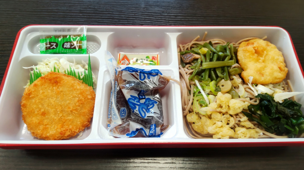山菜とり天そばセット