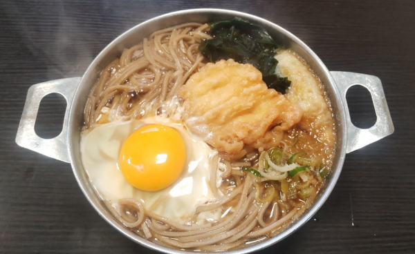 月見とり天そば